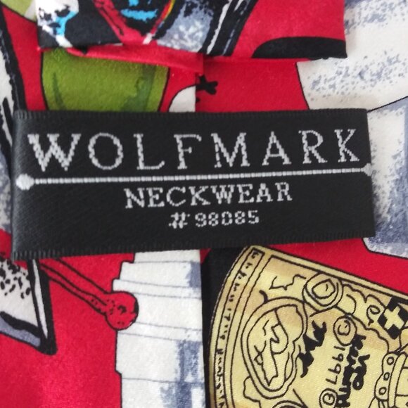 Wolfmark Handmade Silk Martini Tie # 98085 rare Collectable NWT - Picture 5 of 5